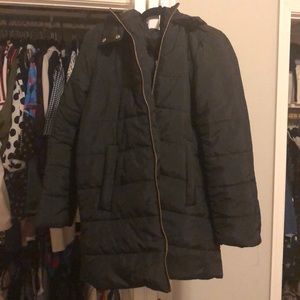 BLACK DOWN PUFFER COAT